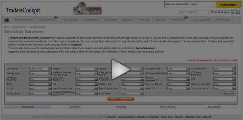 IntraDay Technical Screener Demo